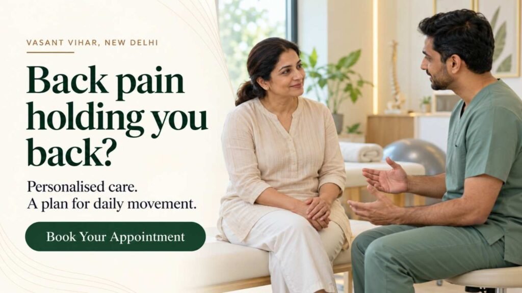 best back pain physio in Vasant Vihar