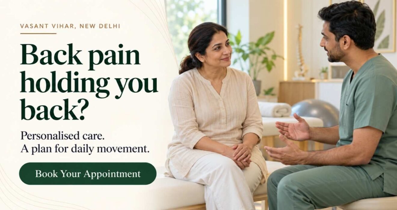 best back pain physio in Vasant Vihar