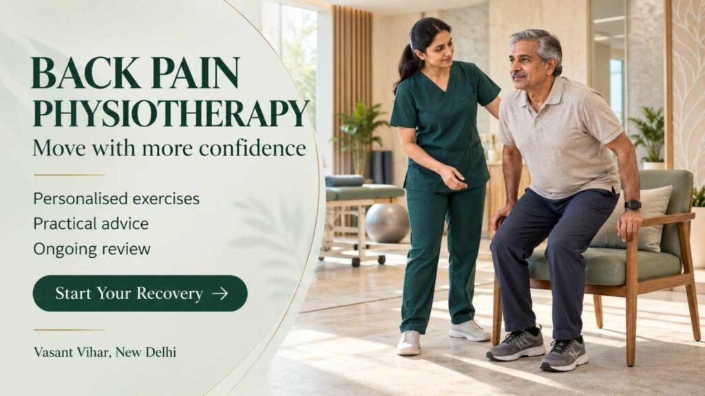 best back pain physio in Vasant Vihar