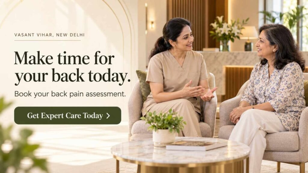 best back pain physio in Vasant Vihar